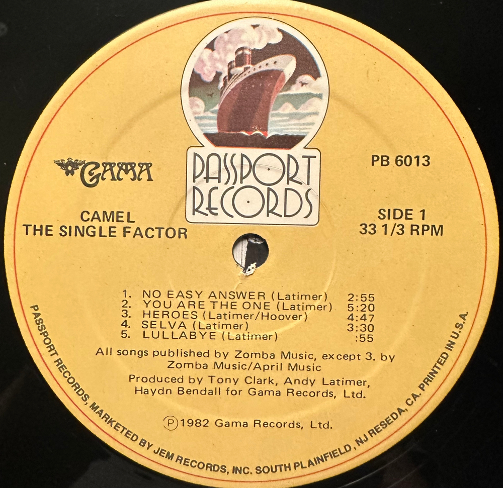 Camel - The Single Factor (США 1982г.)