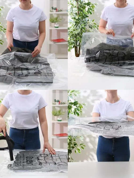 Вакуумный пакет для хранения одежды с крючком, 67×90 см, с рисунком