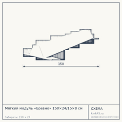 Мягкий модуль «Бревно» 150×24/15×8 см — от 3 500 ₽