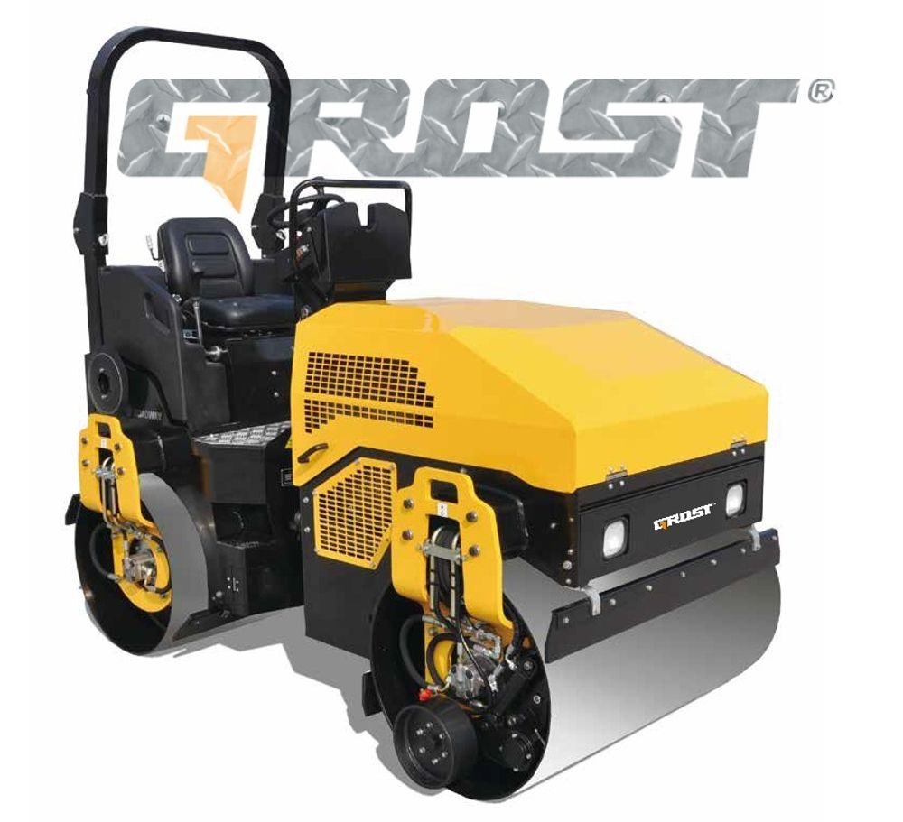 Виброкаток GROST VR1800K тандемный дорожный - [1620 кг / Yanmar 3TNV76]