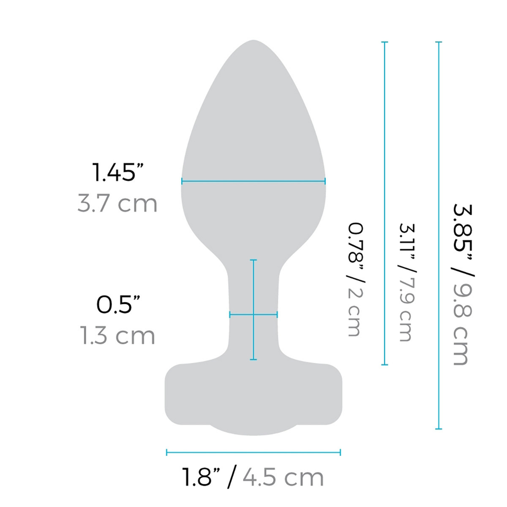 b-Vibe Vibrating Jewel Plug S/M - Анальная пробка с вибрацией