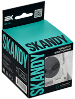 SKANDY Термостат электронный с индикацией SK-T01S серебряный IEK