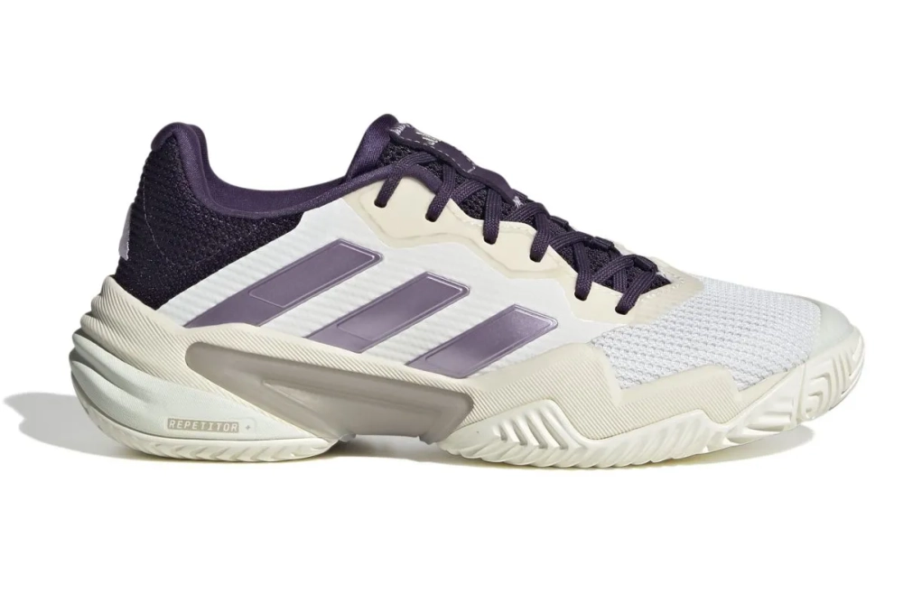 Женские теннисные кроссовки Adidas Barricade 13 W - core white/powder plum/aurora plum