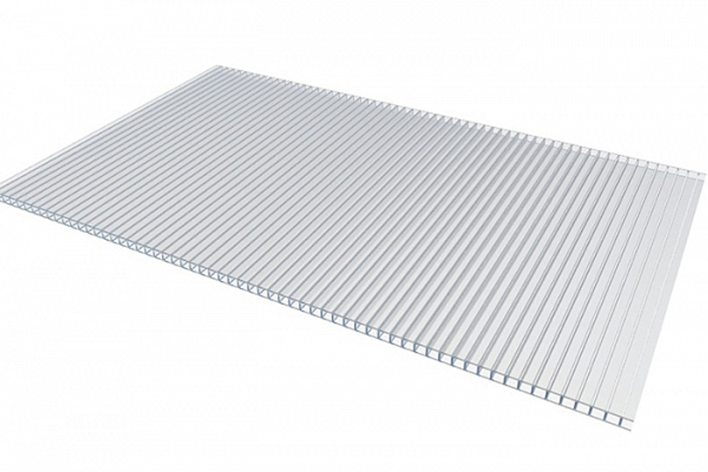 Сотовый поликарбонат POLYPLAST прозрачн. 4мм 2100*6000 (0,52)