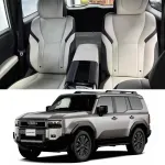 Сиденья капитанские кресла для Toyota Land Cruiser Prado 250 LC250 кожаные белые с электрорегулировкой VIP декор