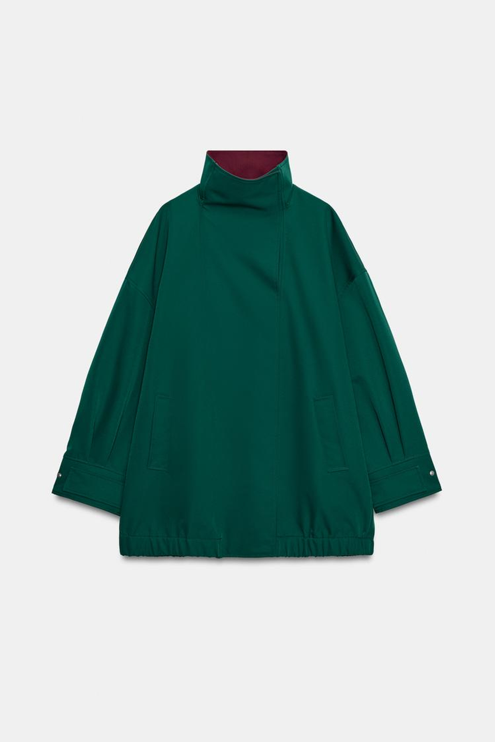 ZARA КОМБИНИРОВАННЫЙ ТРЕНЧ — ZW COLLECTION, СИНЕ-ЗЕЛЕНЫЙ
