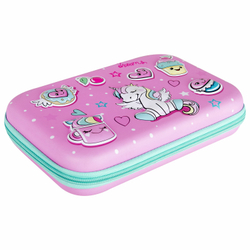 Пенал BRAUBERG KIDS большой удобный с откидной планкой, EVA, 22х15х4 см, "Unicorn dreams", 271557