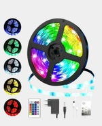 Светодиодная лента с пультом 12в, 5 метров, RGB LED лента 12v, 16 цветов подсветка