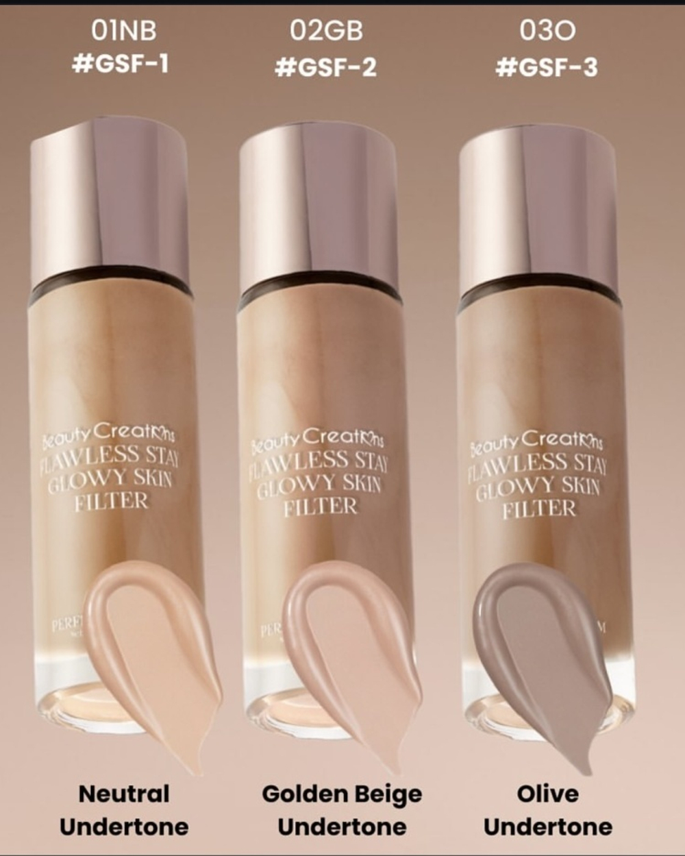 Beauty Creations Flawless Stay Glowy Skin Filter Тональный серум-фильтр 01NB