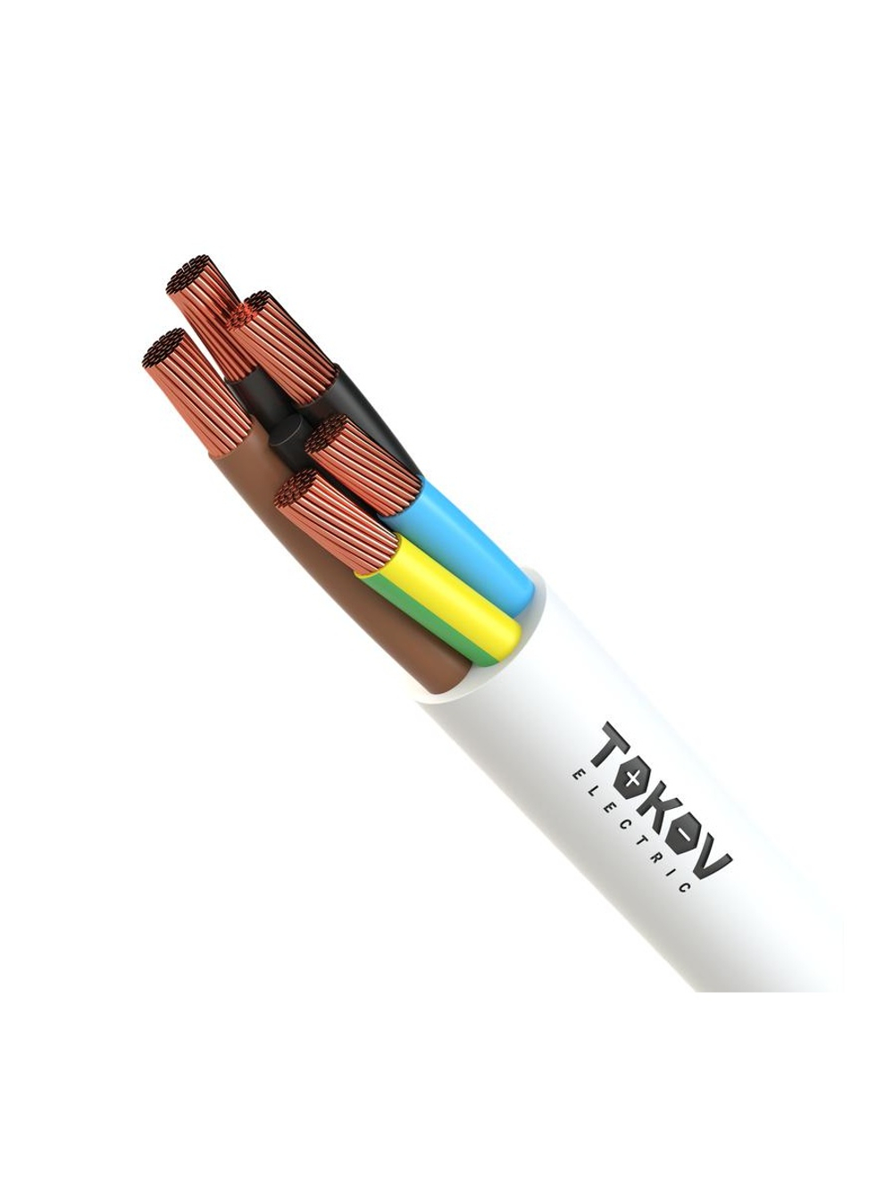 Провод TOKOV ELECTRIC ПВС 5х1.5(4х1.5+1х1.5) 380В Б (уп.100м) 1945530