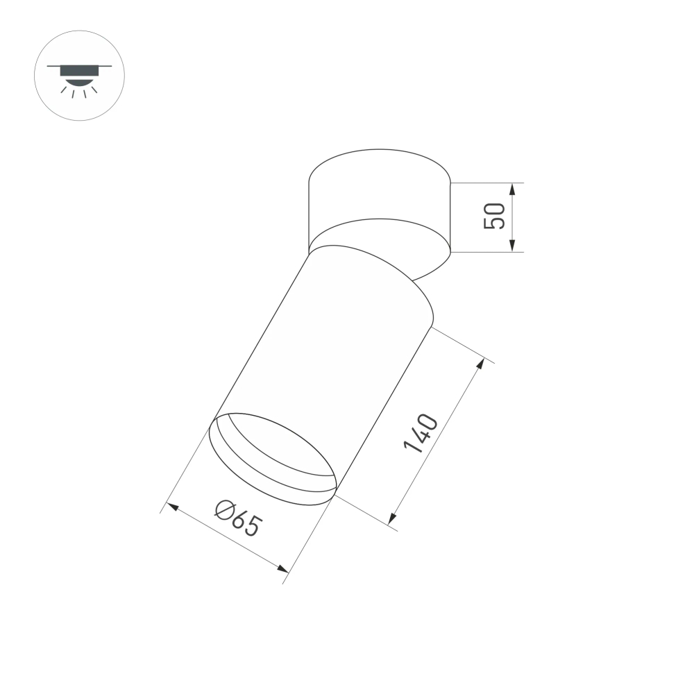 Светильник SP-POLO-SURFACE-FLAP-R65-8W Warm3000 (WH-WH, 40 deg) (Arlight, IP20 Металл, 5 лет) 027534