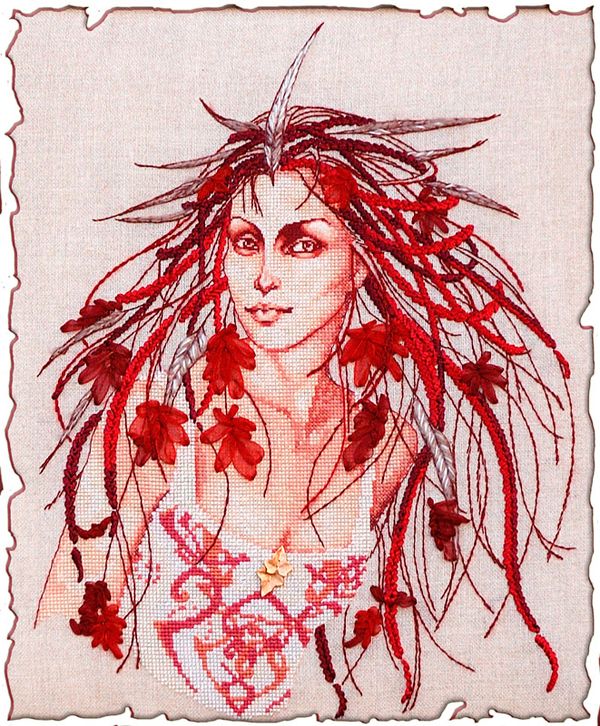 Набор для вышивания нитками Nimue, Nimuë Sépia (Нимуе Сепия), 26х35 см