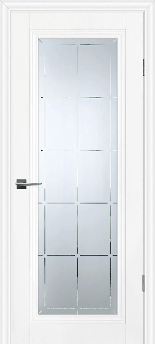 Дверь PSC-35 / Цвет Белый / Сатинат, гравированное / Двери PROFILO PORTE