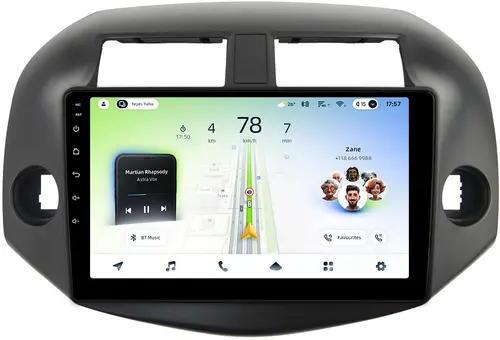 Магнитола для Toyota RAV4 3 2005-2012, Vanguard - Teyes CC4L монитор 10.1" IPS, Android 14, Быстрая, Snapdragon 662, CarPlay, 4G SIM-слот