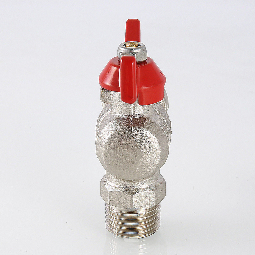 Кран шаровой Valtec BASE угловой с накидной гайкой 1" вн.-нар. (VT.267.N.0606)