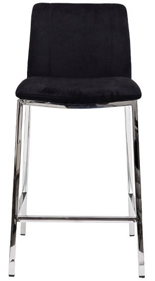 30C-DX-2091 BLK Стул барный велюр черный 42*53*88см