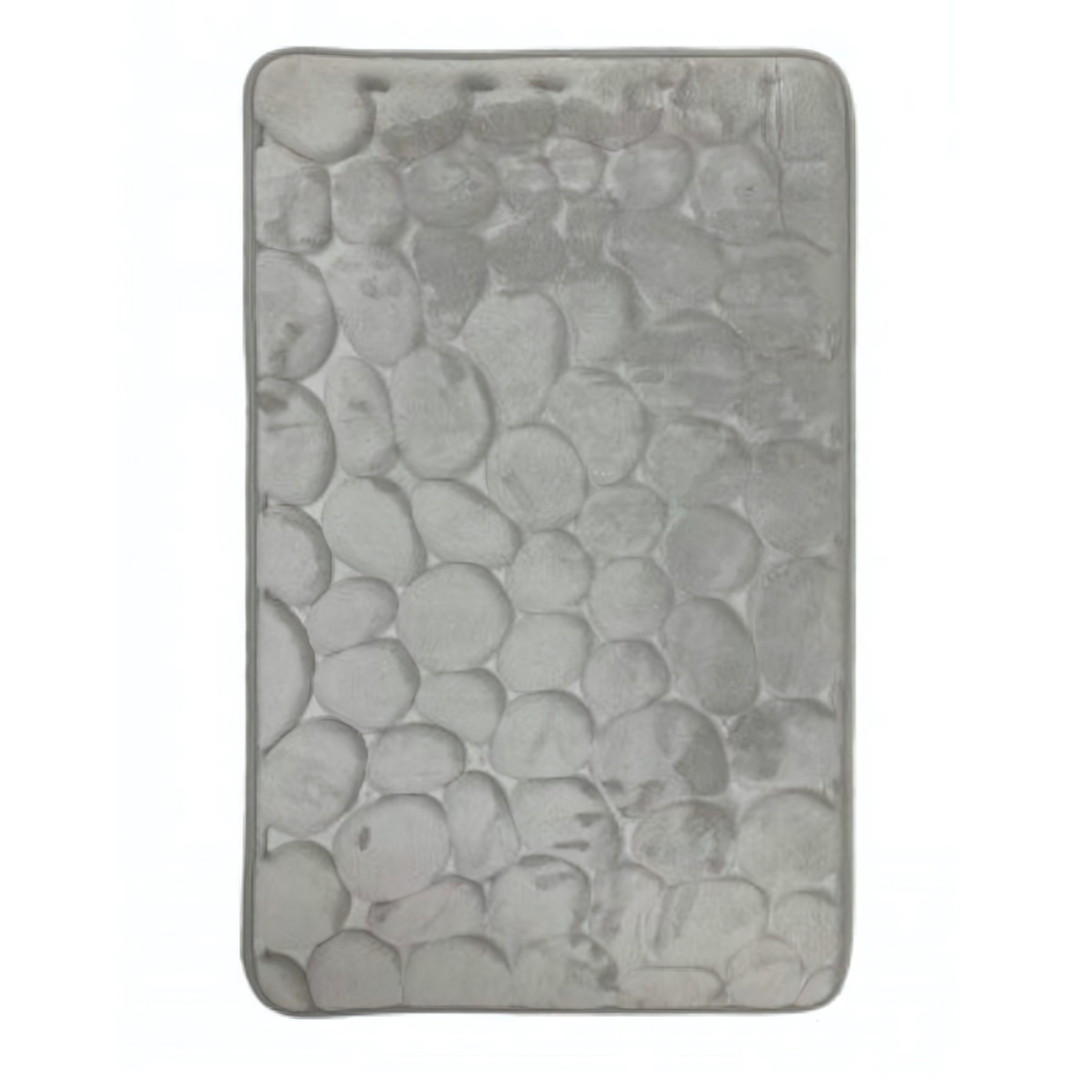 Коврик для ванной комнаты Мемори Фоам Мэт “Memory Foam Mat” 50*80 серые камни WF22-005