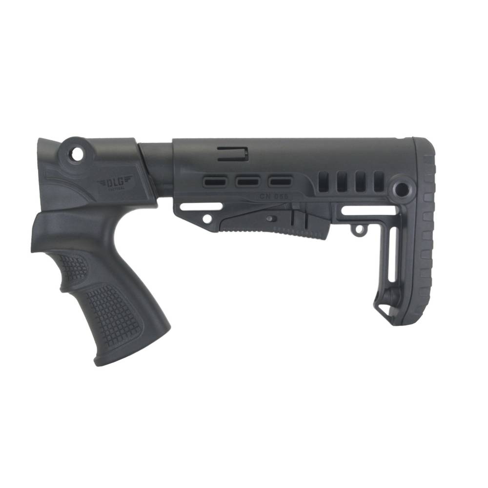 Телескопический приклад на МР-155, DLG Tactical. Черный