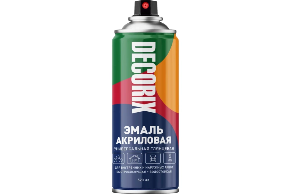 Аэрозольная акриловая эмаль Decorix (универсальная; кремовый; 520 мл) 0101-17 DX