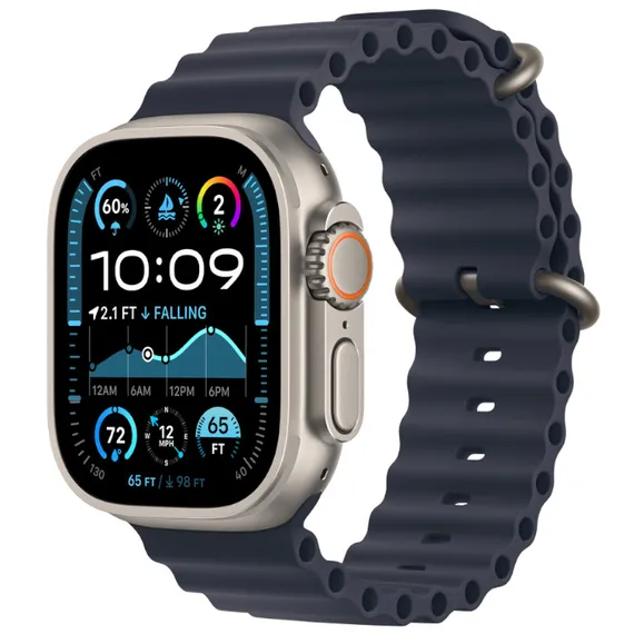 Часы Apple Watch Ultra 2 (2024) GPS + Cellular 49mm, Natural Titanium Case, Ocean Band (Navy)