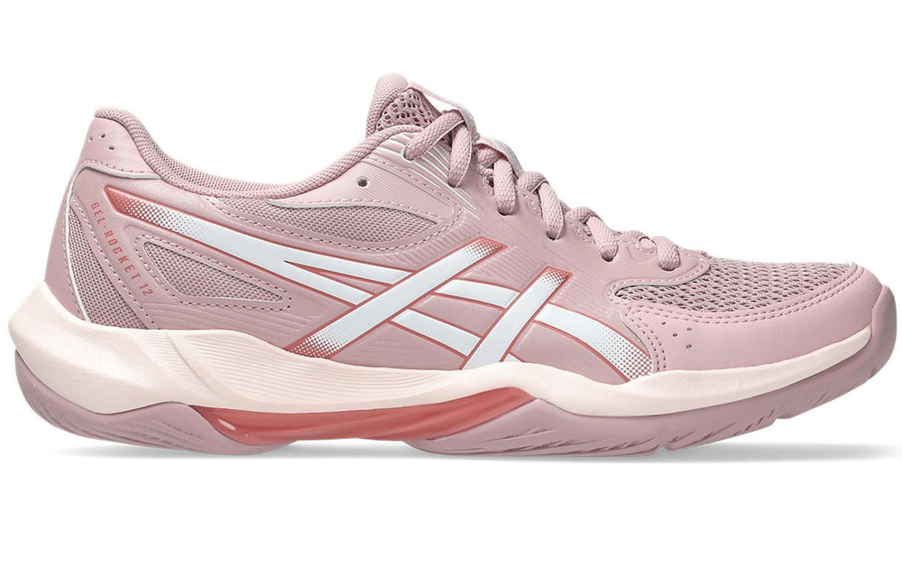 Женские кроссовки для бадминтона/сквоша Asics Gel-Rocket 12 — morganite/white