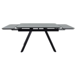 Стол Bradex Home Arthur раскладной 120-184x80x75см, керамогранит чёрный мрамор Greys Black, чёрный