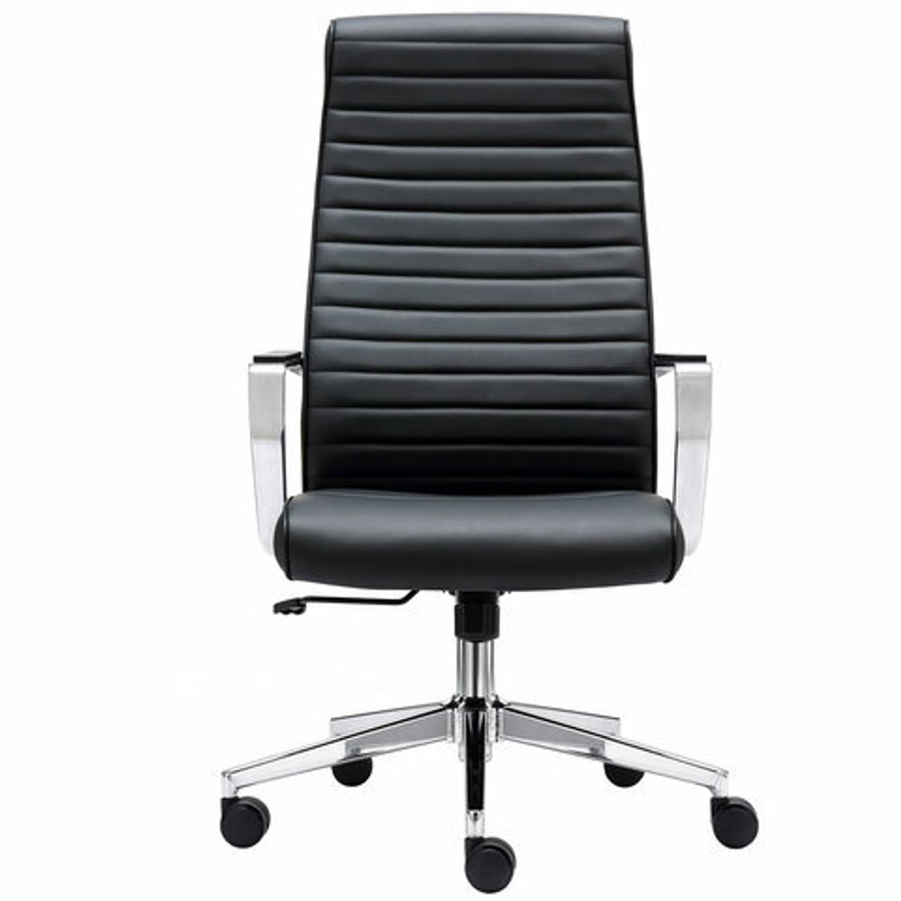 Кресло BRABIX PREMIUM "Solo EX-730", алюминий, хром, экокожа, черное, 532936