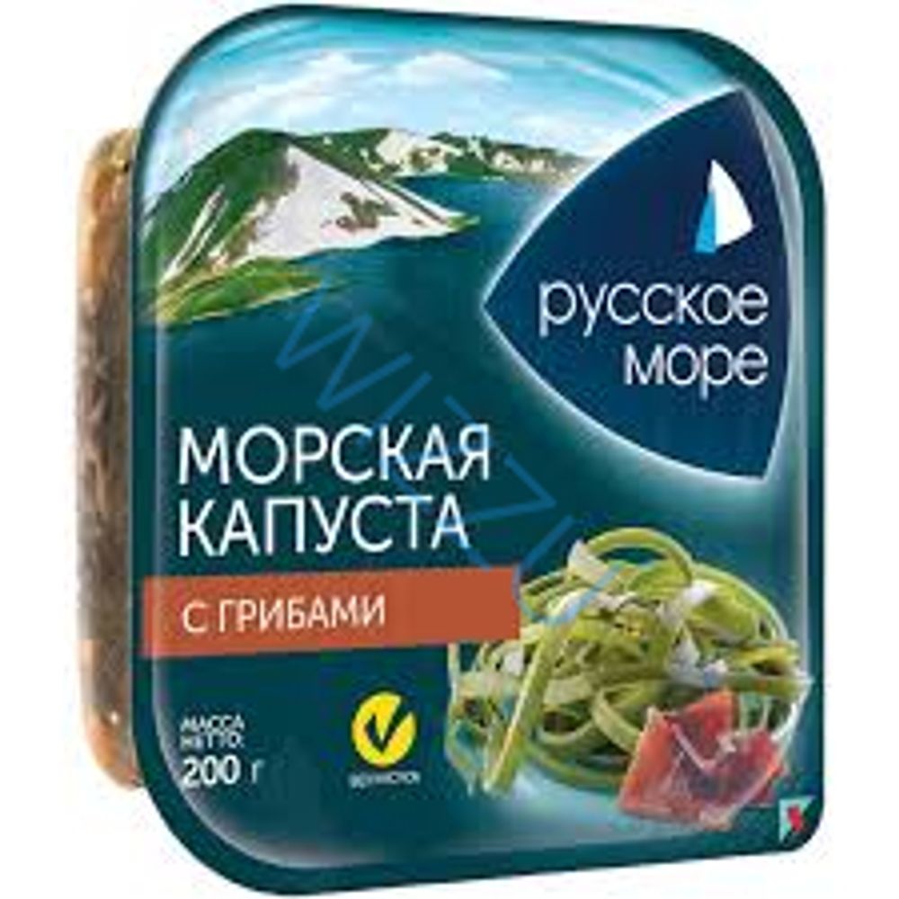 Морская капуста Русское Море по-корейски с грибами 200г, шт