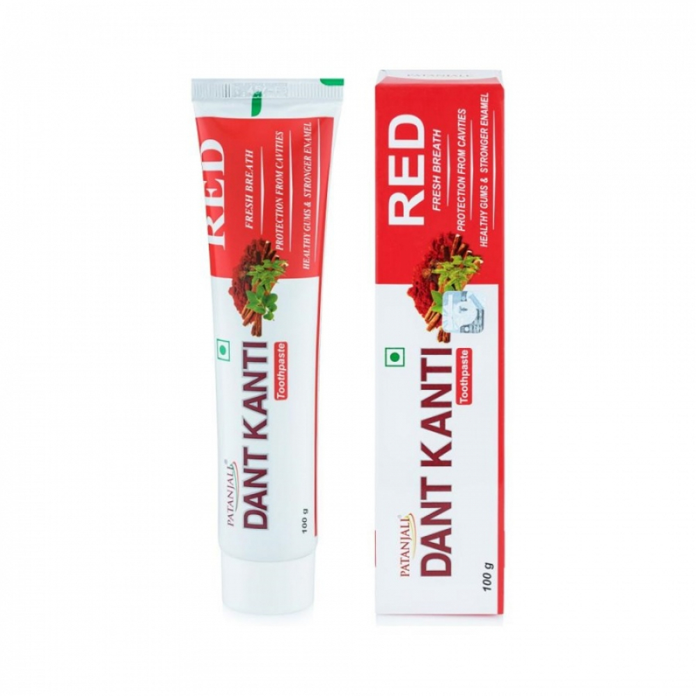 PATANJALI Dant Kanti Red Toothpaste Зубная паста с аюрведическими травами 100г