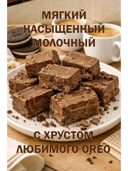 Шоколад молочный с печеньем Орео, брикет