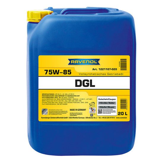 RAVENOL DGL 75W-85 LS масло для МКПП 20 Литров