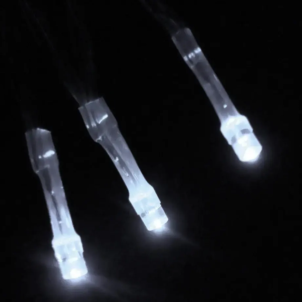 Гирлянда для дома на батарейках 2,2м 20 ламп LED от 2*АА, прозрач.провод, IP-20, Белый