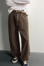 БРЮКИ BARREL FIT НА КУЛИСКЕ — ZARA