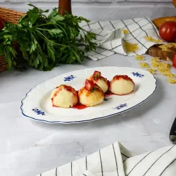Блюдо овальное 30,6*19,4 см h2,3 см Blue Flower P.L. Proff Cuisine [1]