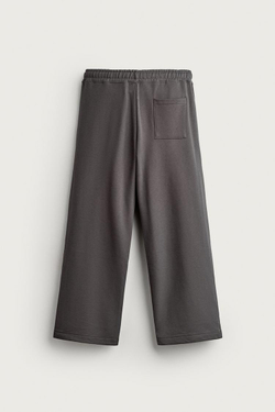 ZARA БАЗОВЫЕ СПОРТИВНЫЕ БРЮКИ LOOSE FIT, ТЕМНЫЙ АНТРАЦИТ