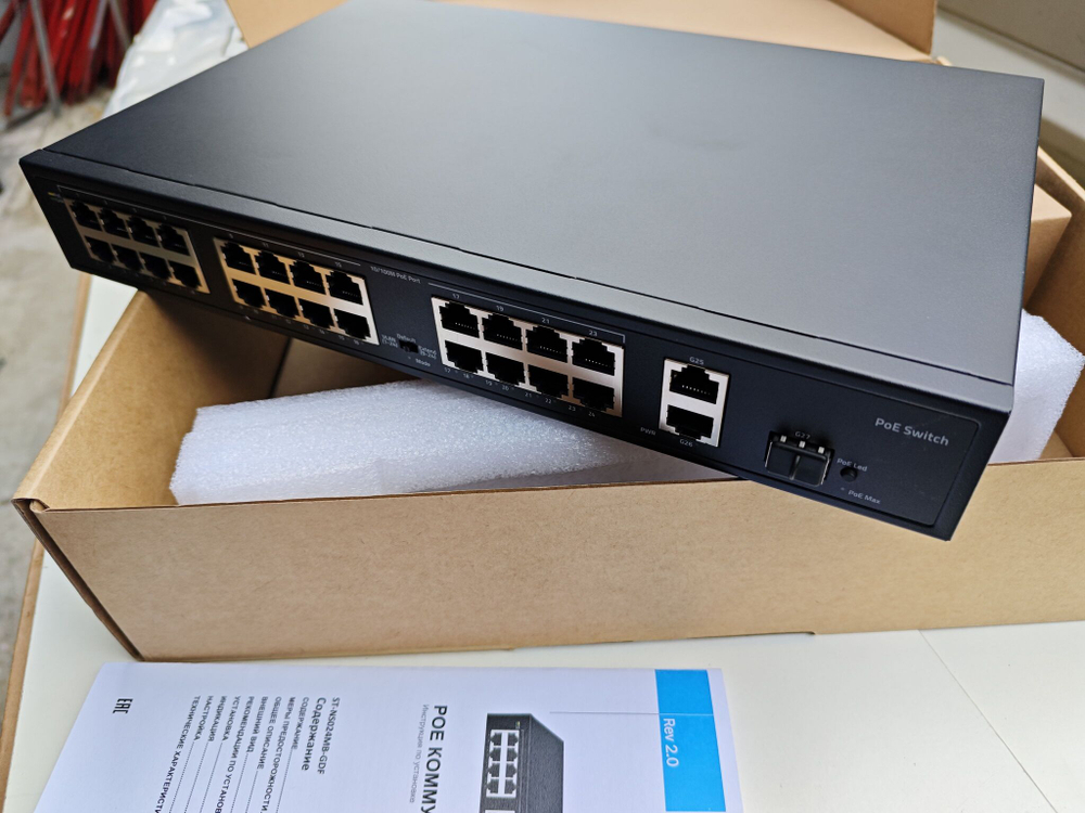 ST-NS024MB-GDF Коммутатор 24 PoE портов и 3 Uplink порта