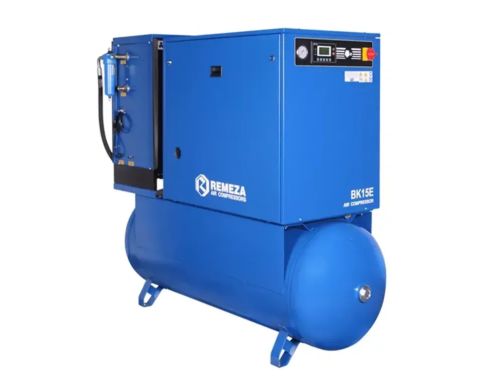 Винтовой компрессор Remeza BK15E-10-500Д на ресивере 500л с осушителем