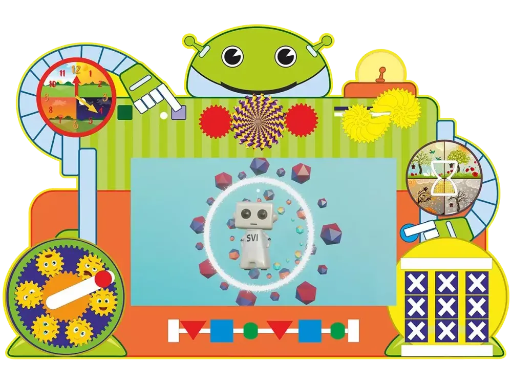 Интерактивная панель с бизибордом Service.Interactive "Робот" (4-5 лет) Интерактивная панель с бизибордом Service.Interactive "Робот" (4-5 лет)