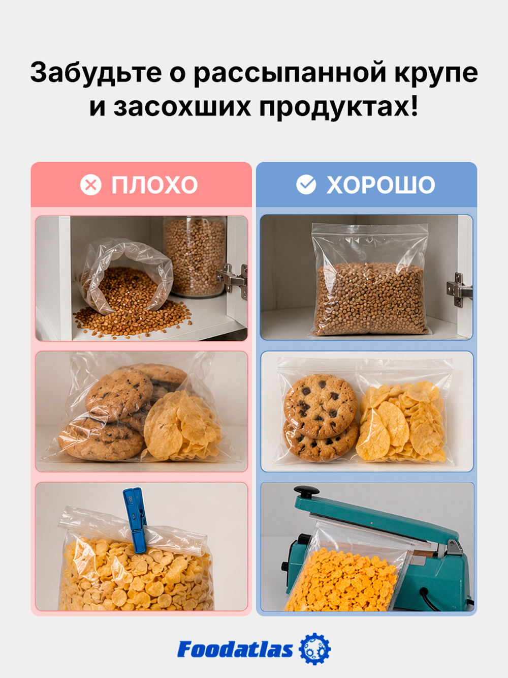 Запайщик пакетов ручной PFS-200 (металл, 2 мм) Foodatlas