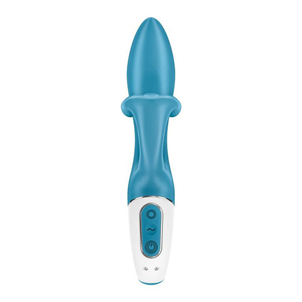Бирюзовый вибратор-кролик 21,2см Satisfyer Embrace Me
