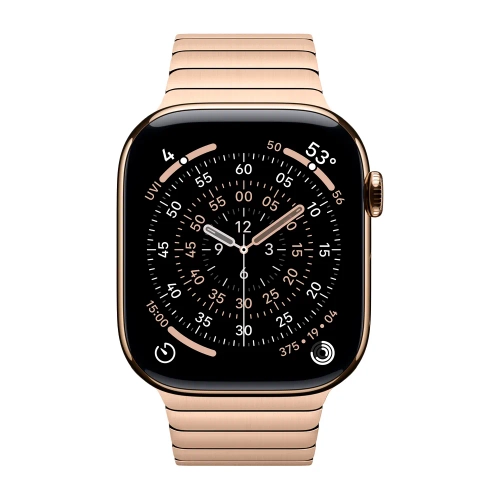 Умные часы Apple Watch Series 11 GPS + Cellular, 46mm, Gold Titanium Case with Gold Link Bracelet