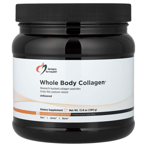 Designs For Health, Whole Body Collagen, коллаген, без добавок, 390 г (13,8 унции)