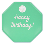 Тарелки большие цветные "С Днем Рождения" [Happy Birthday] 8 шт. (26,7 см)