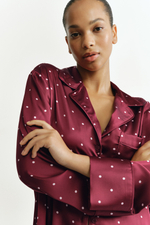 Атласная пижама с контрастным кантом - H&M