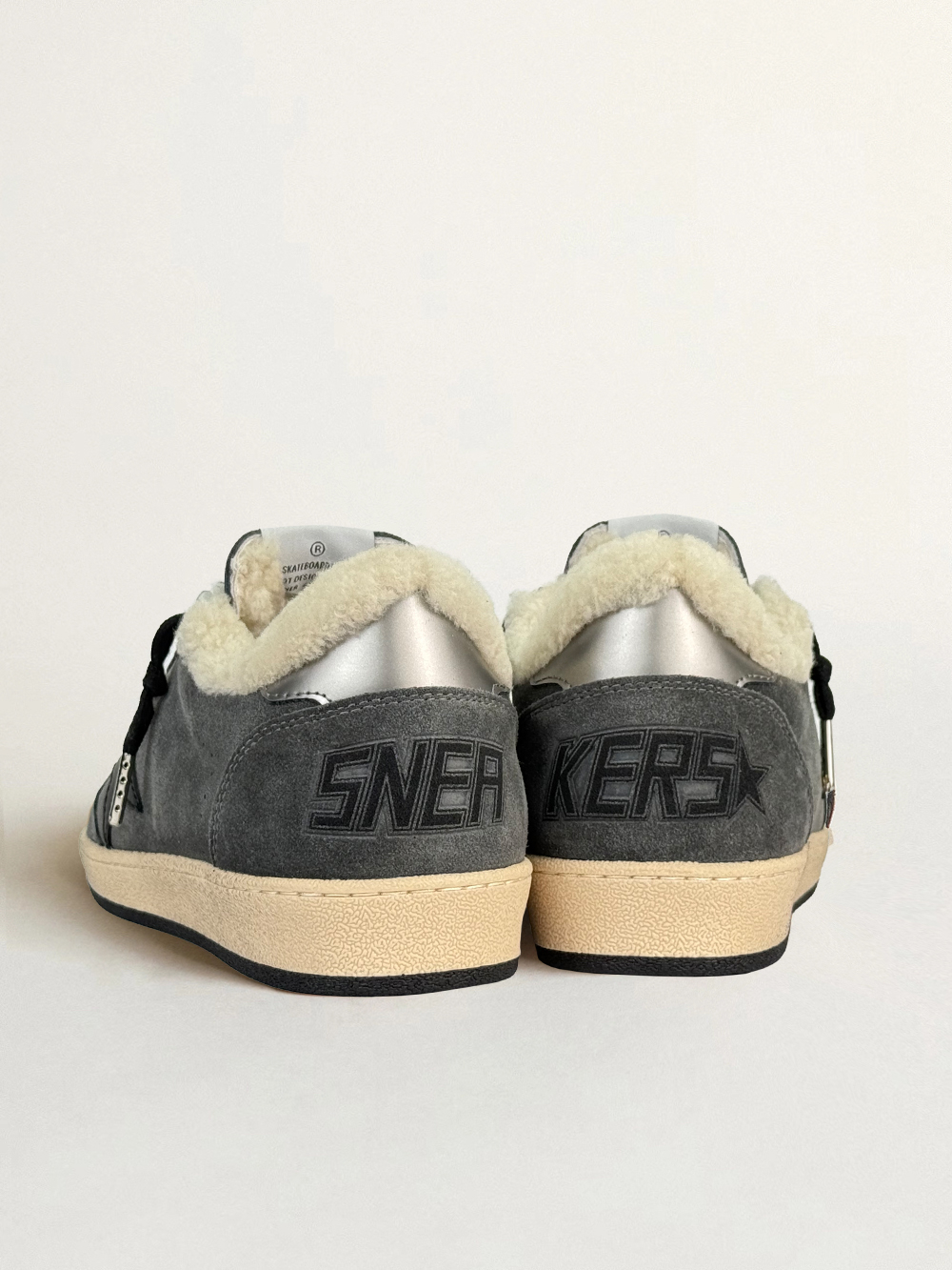 Men’s Ball Star in grey suede with gray nubuck star and heel tab