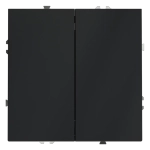 VLS020607 Выключатель с самовозвратом встраиваемый VOLTUM S70 двухклавишный 10А, (графит). (ТМ Maytoni)