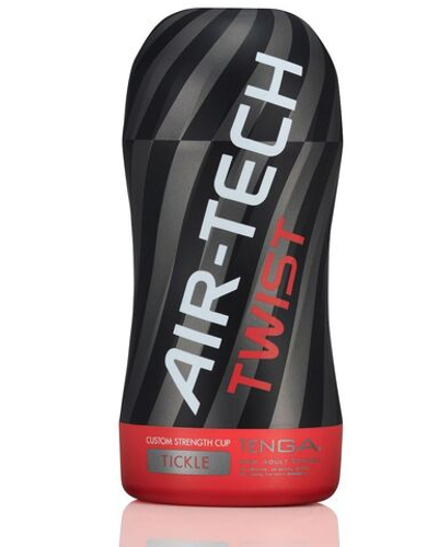 Мастурбатор с регулируемой плотностью обхвата Custom Strength CUP Twist Tickle (Цвет: черный с красным)