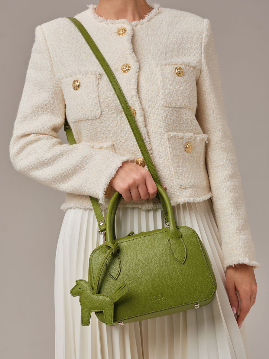 Кожаная сумка Polly summer DBR 31401 зеленый бамбук