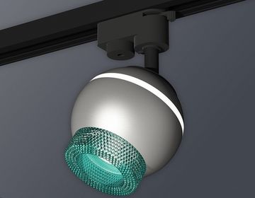 Комплект трекового светильника XT1103041 SSL/BL серебро песок/голубой MR16 GU5.3 LED 3W 4200K (A2521, C1103, N7194) Ambrella