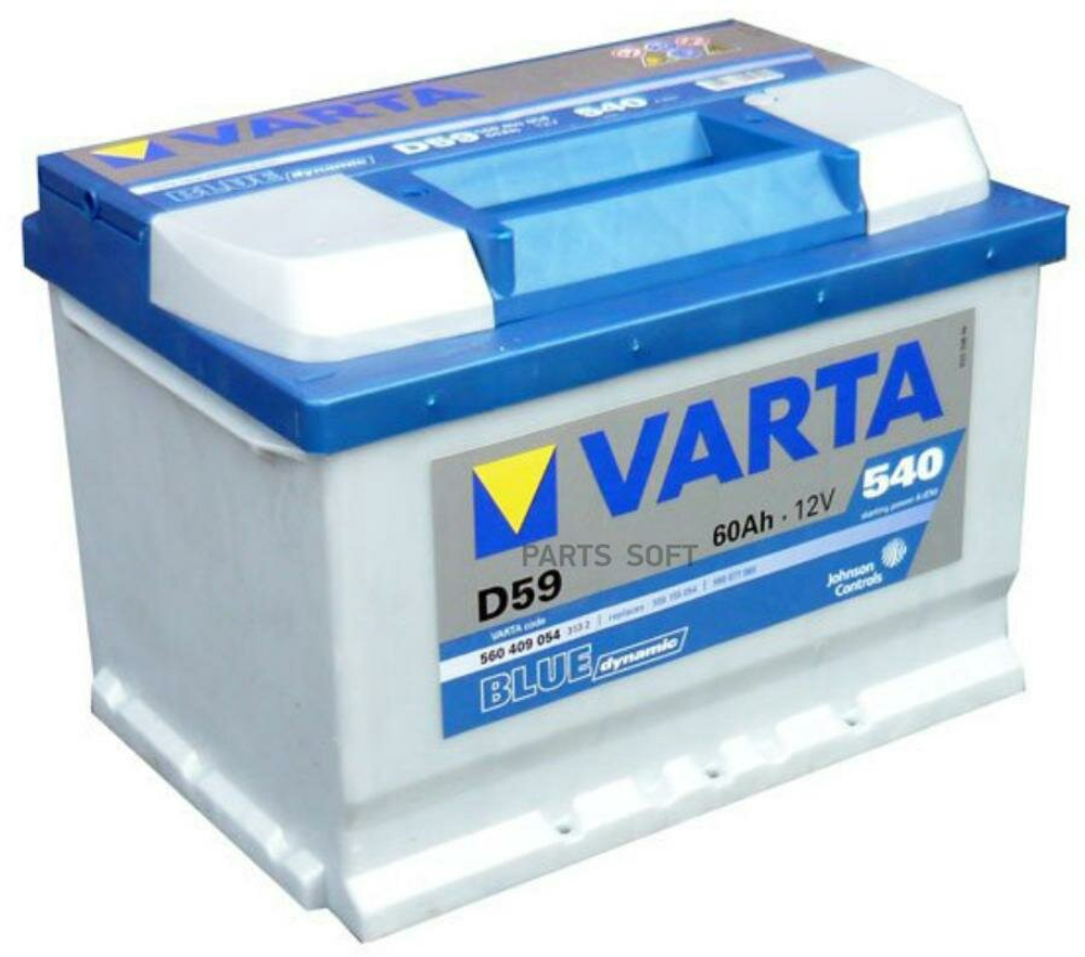 Аккумулятор VARTA Dynamic SLI 60 А/ч обратный R+ 242x175x175 LB2 EN 540 А